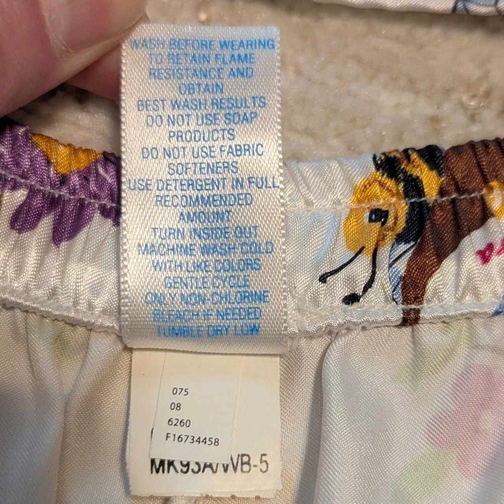 Y2K Nick & Nora Pajama Set Kid Sz 6X Save The Honeybee Satin Cami Shorts 2pc PJs